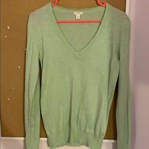 JCrew beautiful green v neck sweater!